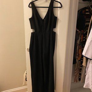 WAYF Black Cut-Out Jumpsuit with Wide Leg